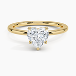 Audrey Perfect Fit 1.4mm Solitaire Ring Yellow Gold 18k Heart Engagement Ring