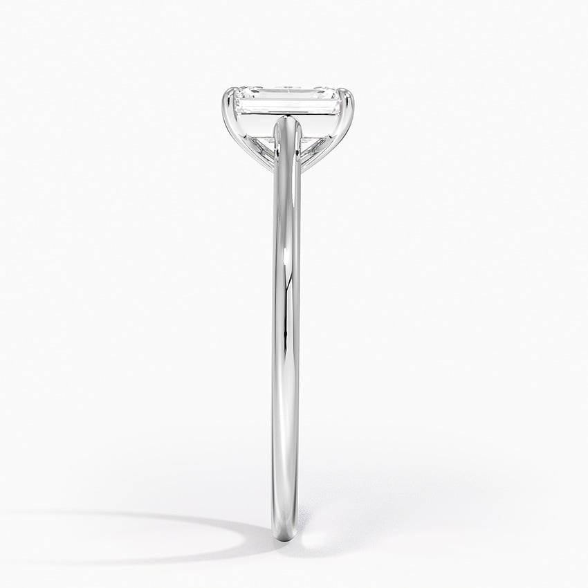 1.4mm Provence Solitaire Ring Platinum Emerald Engagement Ring