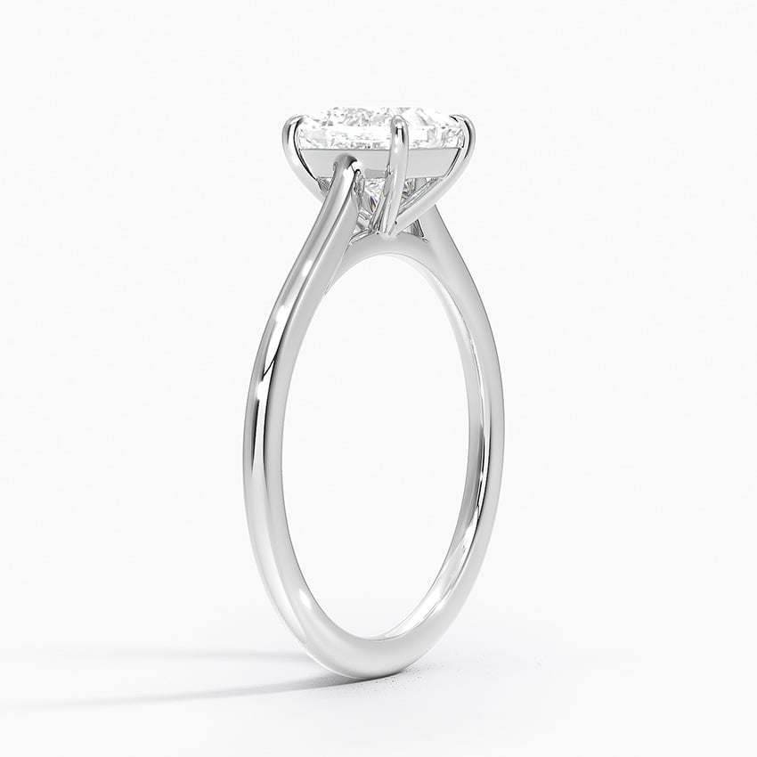1.4mm Provence Solitaire Ring Platinum Princess Engagement Ring