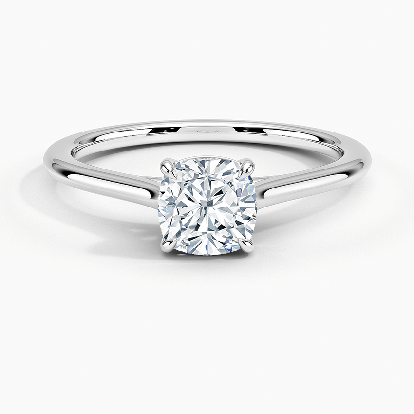 1.4mm Provence Solitaire Ring Platinum Cushion Engagement Ring