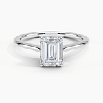 1.4mm Provence Solitaire Ring Platinum Emerald Engagement Ring