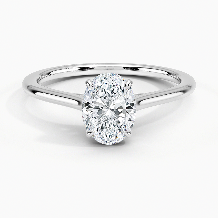 1.4mm Provence Solitaire Ring Platinum Oval Engagement Ring