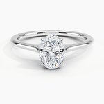 1.4mm Provence Solitaire Ring Platinum Oval Engagement Ring