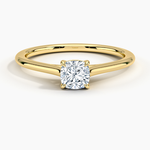 1.4mm Provence Solitaire Ring Yellow Gold 18k Cushion Engagement Ring