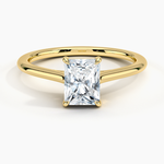1.4mm Provence Solitaire Ring Yellow Gold 18k Radiant Engagement Ring