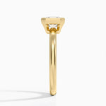 Julietta Bezel Solitaire Ring Yellow Gold 18k Asscher Engagement Ring