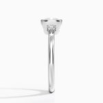 Julietta Bezel Solitaire Ring Platinum Cushion Engagement Ring