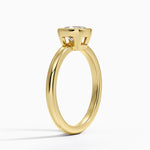 Julietta Bezel Solitaire Ring Yellow Gold 18k Cushion Engagement Ring