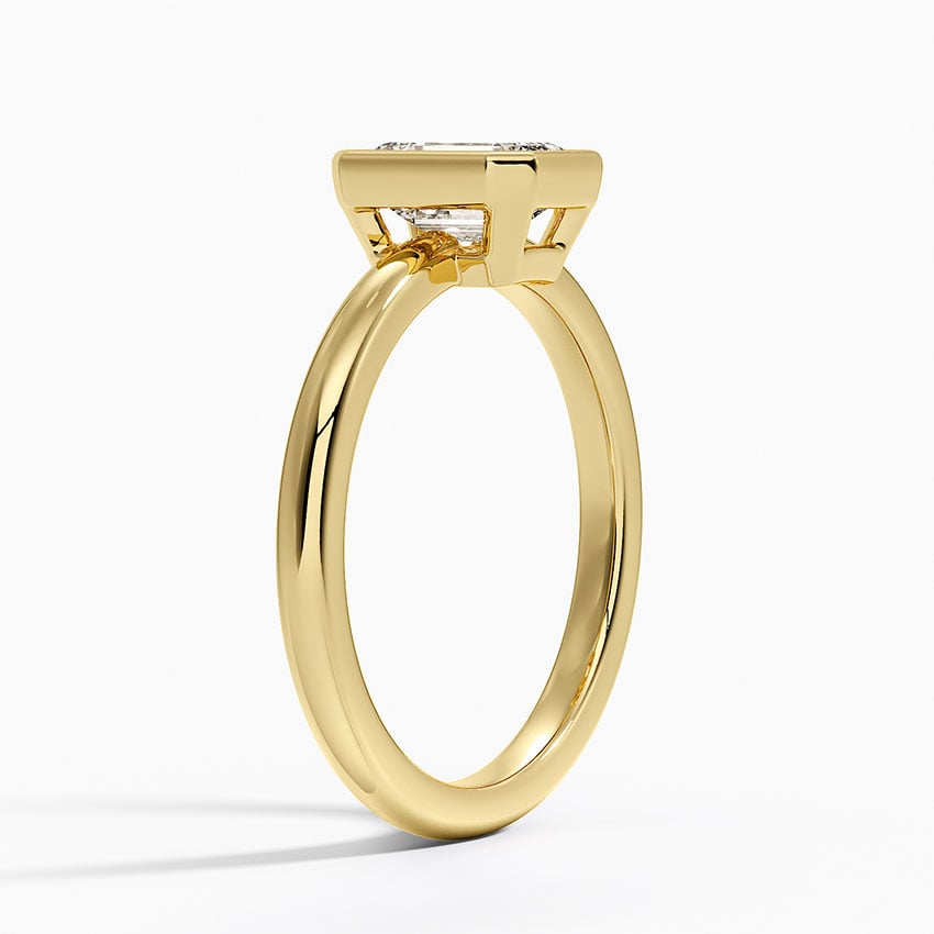 Julietta Bezel Solitaire Ring Yellow Gold 18k Emerald Engagement Ring
