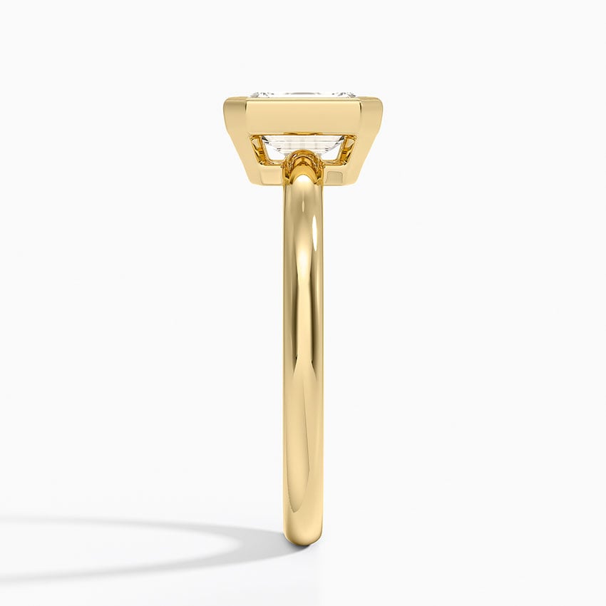 Julietta Bezel Solitaire Ring Yellow Gold 18k Emerald Engagement Ring