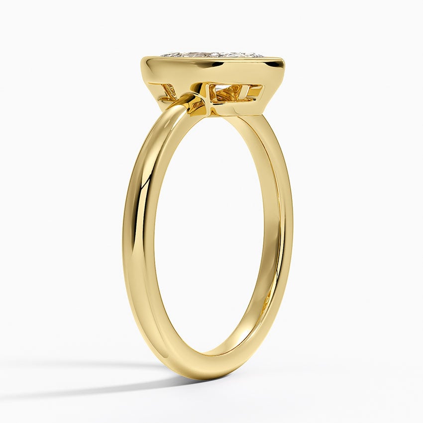 Julietta Bezel Solitaire Ring Yellow Gold 18k Marquise Engagement Ring