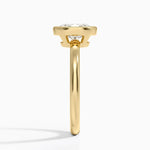 Julietta Bezel Solitaire Ring Yellow Gold 18k Oval Engagement Ring