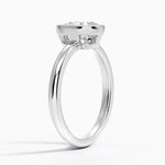 Julietta Bezel Solitaire Ring Platinum Pear Engagement Ring