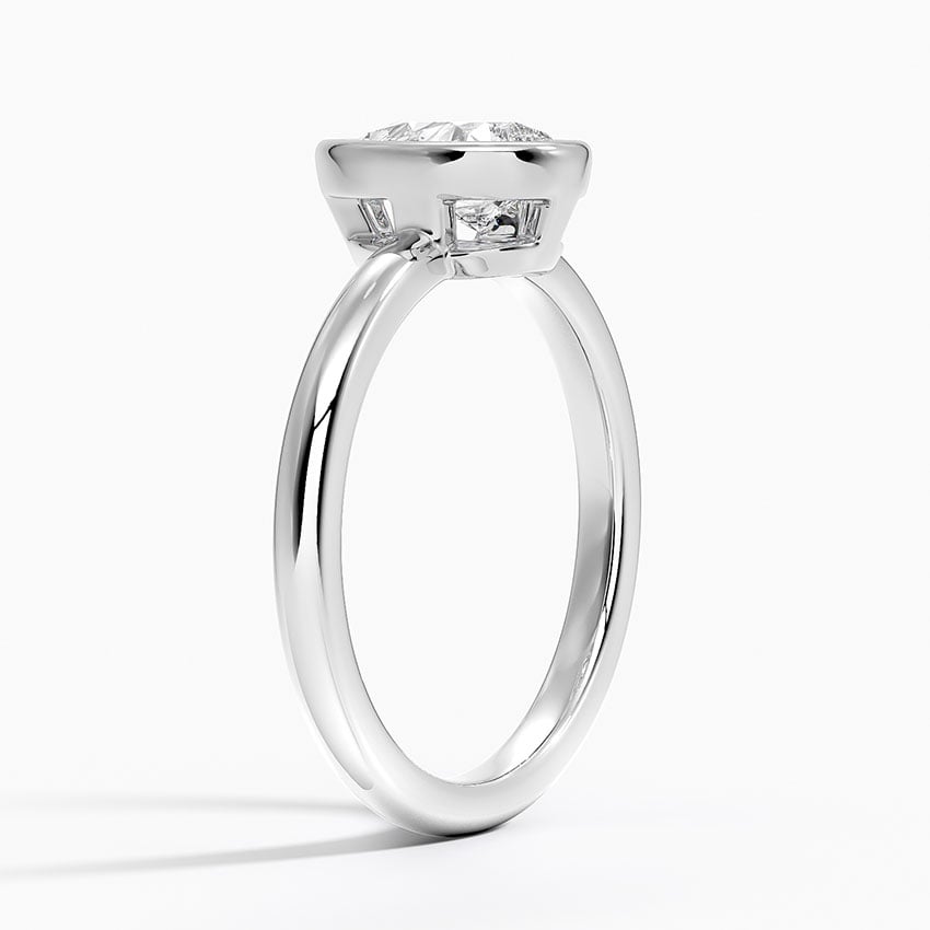 Julietta Bezel Solitaire Ring Platinum Pear Engagement Ring
