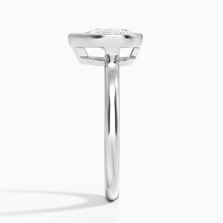 Julietta Bezel Solitaire Ring Platinum Pear Engagement Ring
