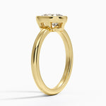 Julietta Bezel Solitaire Ring Yellow Gold 18k Pear Engagement Ring