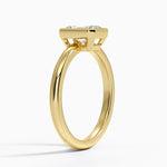 Julietta Bezel Solitaire Ring Yellow Gold 18k Radiant Engagement Ring