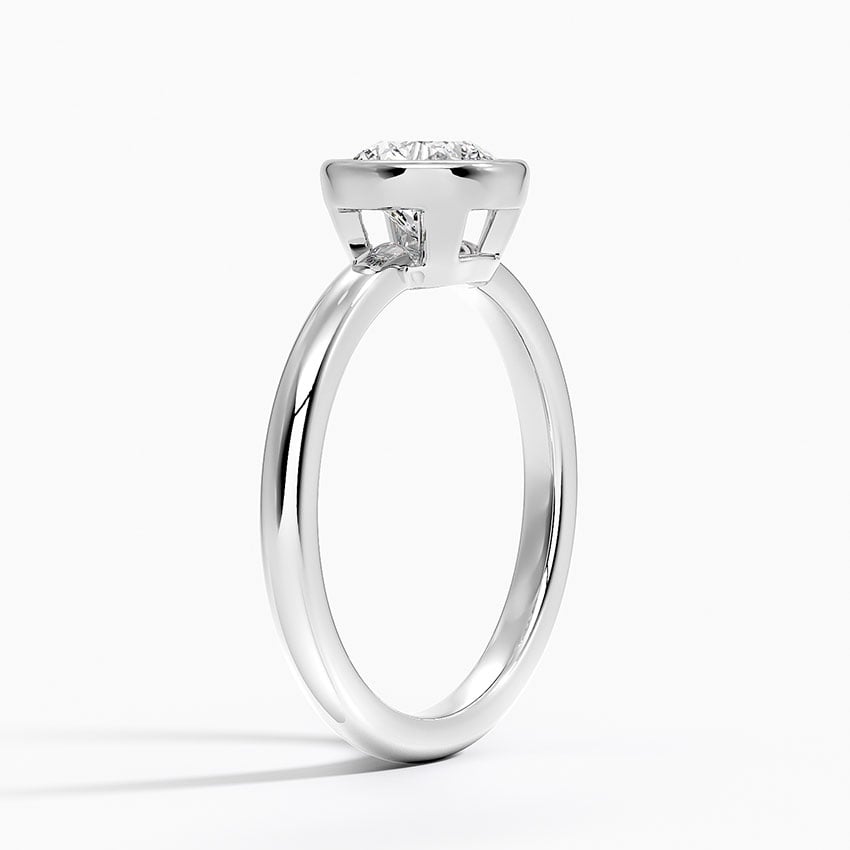 Julietta Bezel Solitaire Ring Platinum Round Engagement Ring