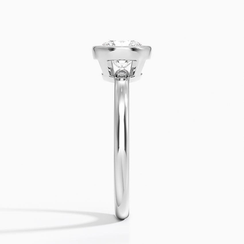 Julietta Bezel Solitaire Ring Platinum Round Engagement Ring