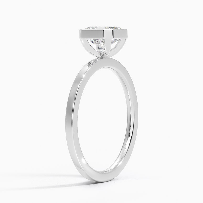 Noemi Bezel Ring Platinum Asscher Engagement Ring
