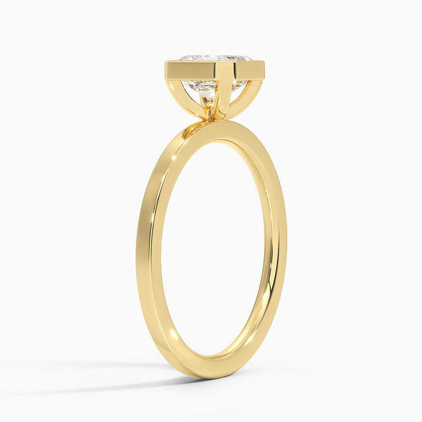 Noemi Bezel Ring Yellow Gold 18k Asscher Engagement Ring