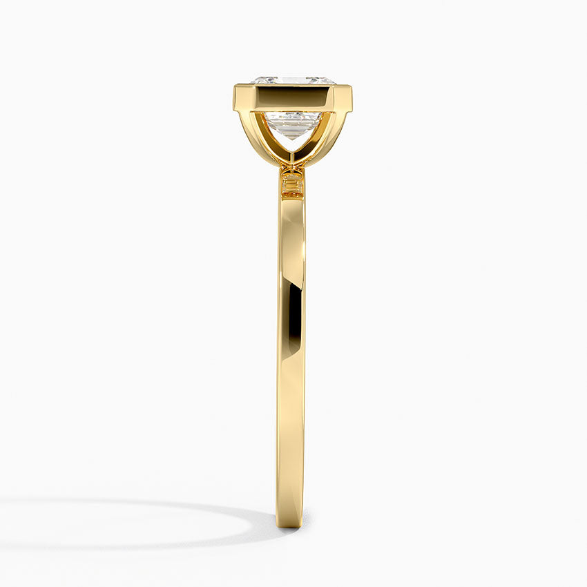 Noemi Bezel Ring Yellow Gold 18k Asscher Engagement Ring