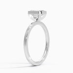 Noemi Bezel Ring Platinum Emerald Engagement Ring
