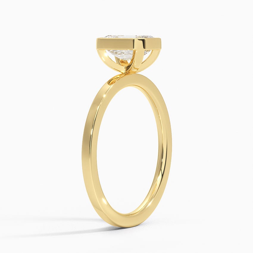Noemi Bezel Ring Yellow Gold 18k Emerald Engagement Ring