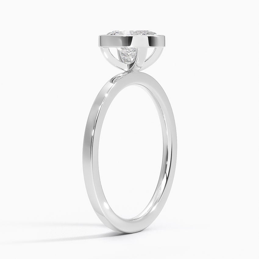 Noemi Bezel Ring Platinum Oval Engagement Ring