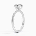 Noemi Bezel Ring Platinum Oval Engagement Ring