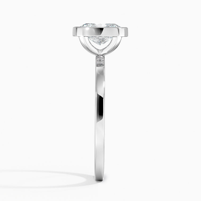 Noemi Bezel Ring Platinum Oval Engagement Ring