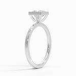 Noemi Bezel Ring Platinum Princess Engagement Ring