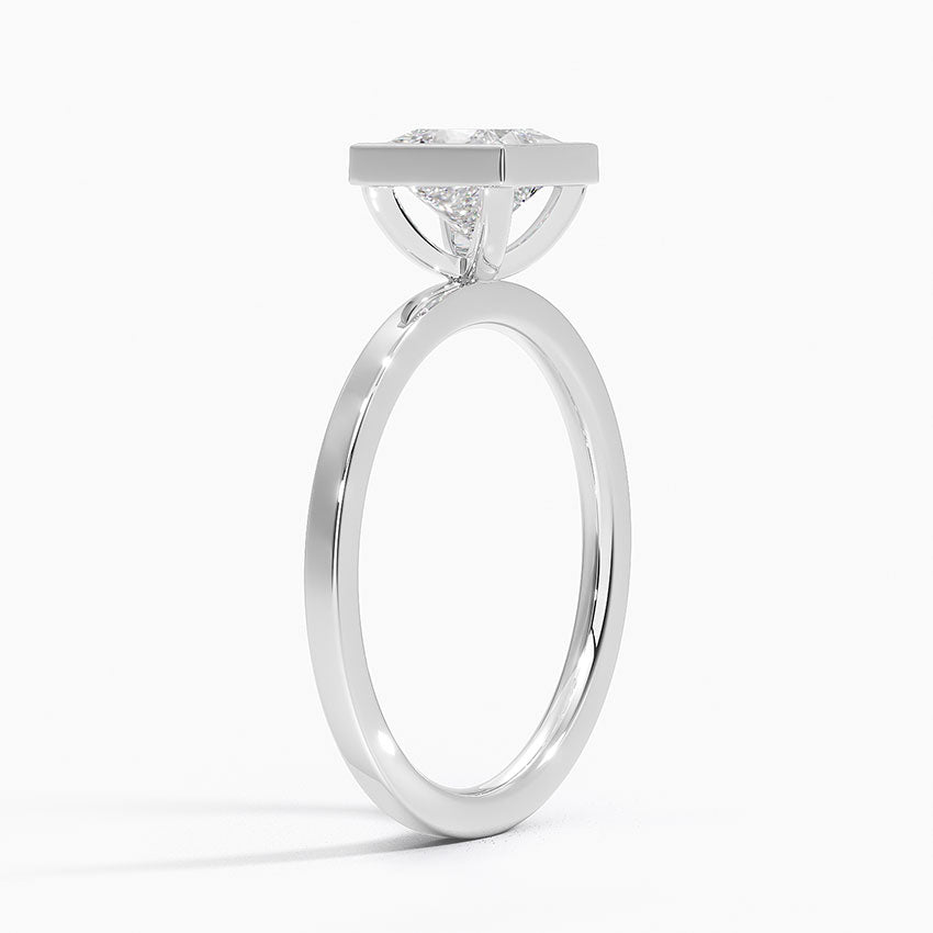 Noemi Bezel Ring Platinum Princess Engagement Ring