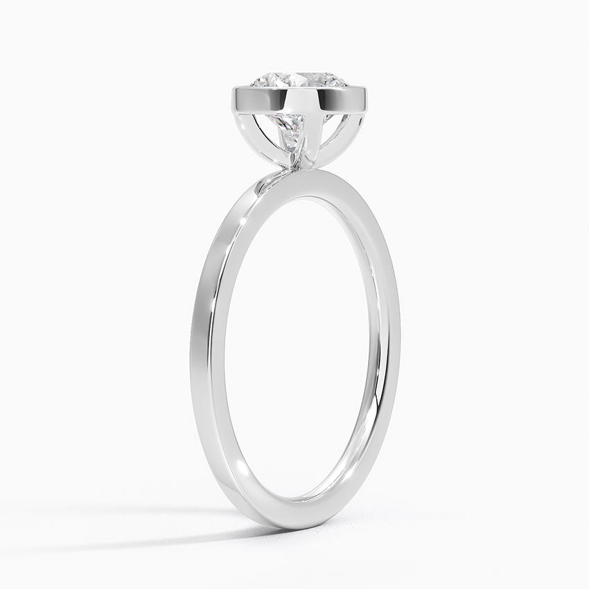 Noemi Bezel Ring Platinum Round Engagement Ring
