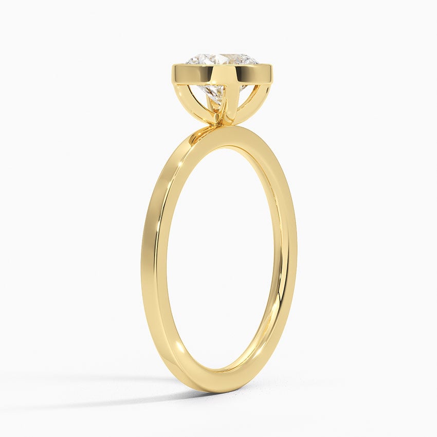 Noemi Bezel Ring Yellow Gold 18k Round Engagement Ring