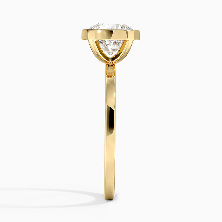 Noemi Bezel Ring Yellow Gold 18k Round Engagement Ring