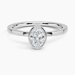 Noemi Bezel Ring Platinum Oval Engagement Ring