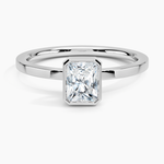 Noemi Bezel Ring Platinum Radiant Engagement Ring