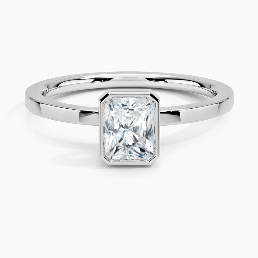Noemi Bezel Ring Platinum Radiant Engagement Ring