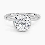 Noemi Bezel Ring Platinum Round Engagement Ring