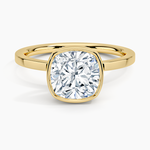 Noemi Bezel Ring Yellow Gold 18k Cushion Engagement Ring