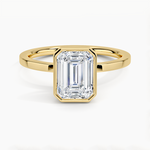 Noemi Bezel Ring Yellow Gold 18k Emerald Engagement Ring