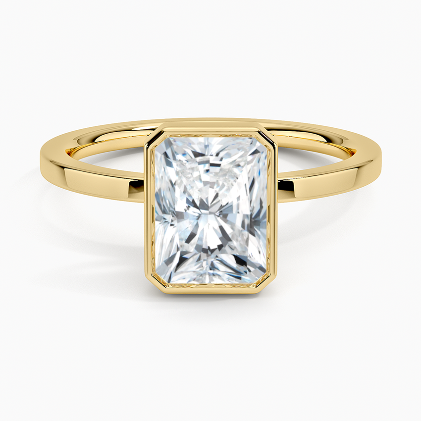 Noemi Bezel Ring Yellow Gold 18k Radiant Engagement Ring