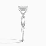 Alya Twist Solitaire Ring Platinum Emerald Engagement Ring