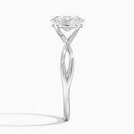 Alya Twist Solitaire Ring Platinum Oval Engagement Ring