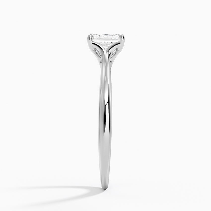 Freesia Cathedral Solitaire Ring Platinum Asscher Engagement Ring