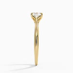 Freesia Cathedral Solitaire Ring Yellow Gold 18k Cushion Engagement Ring
