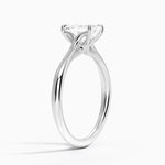 Freesia Cathedral Solitaire Ring Platinum Emerald Engagement Ring
