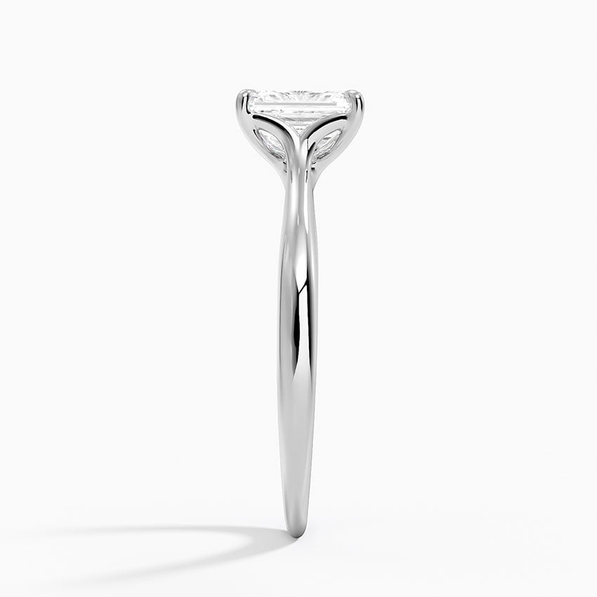 Freesia Cathedral Solitaire Ring Platinum Emerald Engagement Ring