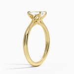 Freesia Cathedral Solitaire Ring Yellow Gold 18k Emerald Engagement Ring